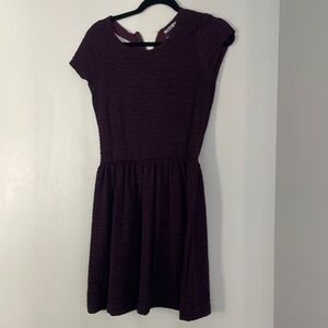 Maroon dress with open back detailing